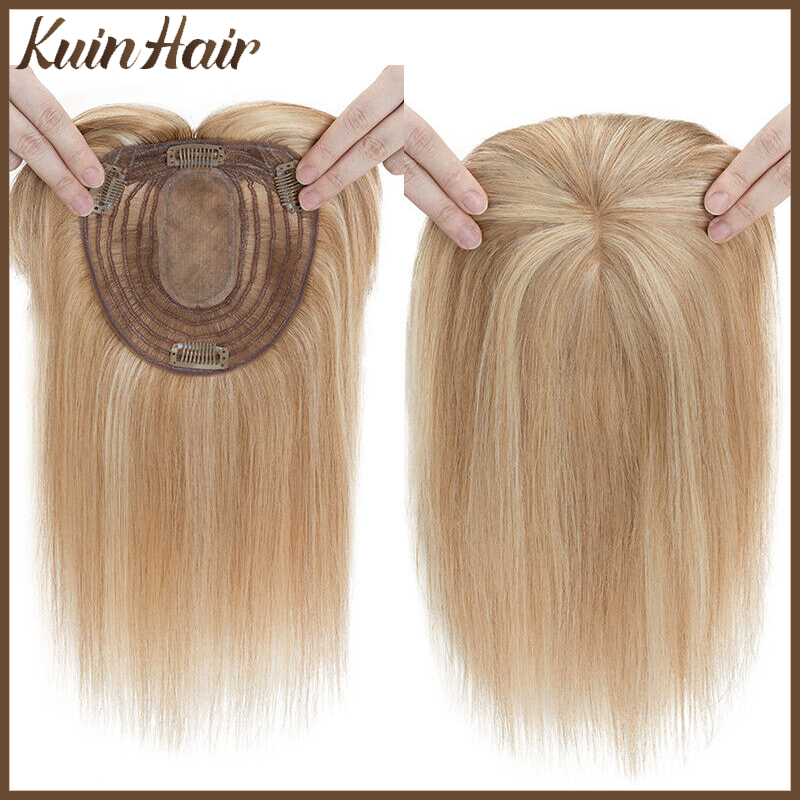 Seamless Clip In Hair Extensions Human Hair - Jedwabny top damski Topper Clip In