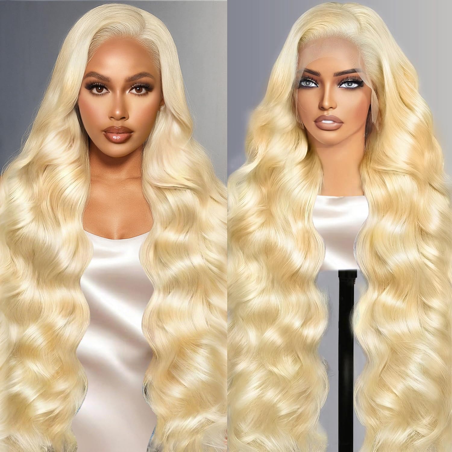 613 Blonde Body Wave Lace Front Wig - Peruka typu lace front 13x4 z