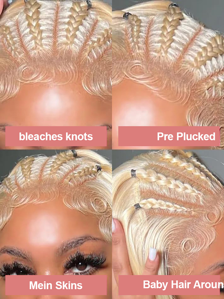 36 40 cali, odcień 613 – miękk – 613 Blonde Body Wave Lace Front Wig recenzja i cena