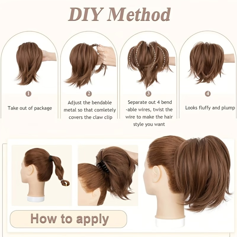 Syntetyczna doczepka do kucyka – Claw Clip Messy Bun Hair Piece recenzja i cena