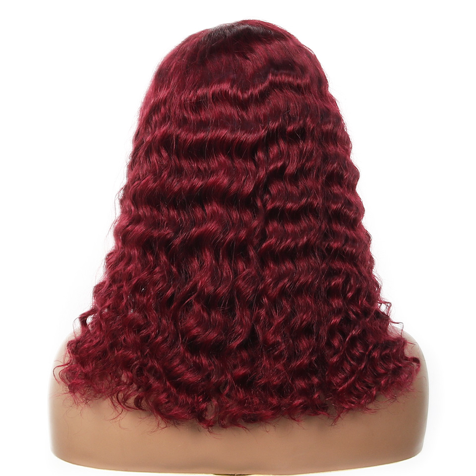 99j Burgundowa, głęboka fryzur – Pre Parted 13X4 Lace Front Bob Wig recenzja i cena