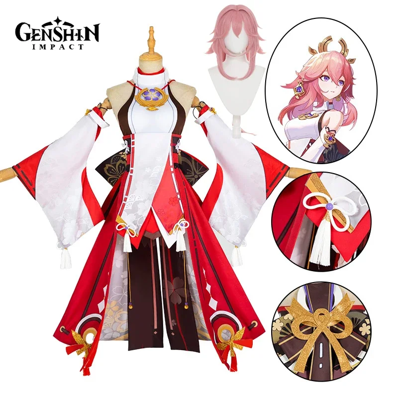 Kostium Cosplay Yae Miko Gra G – Synthetic Wigs recenzja i cena